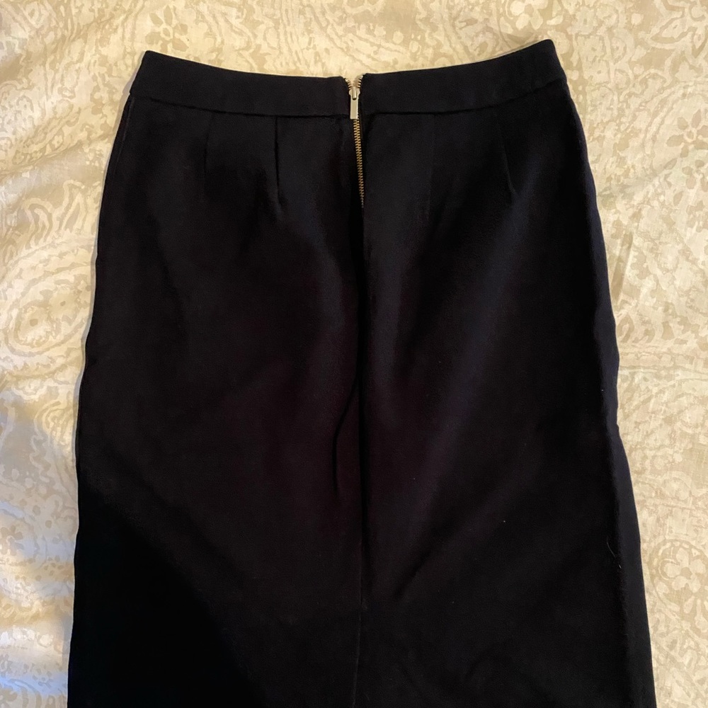Navy pencil skirt